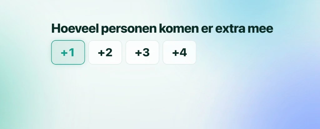 Kioskscherm om extra personen toe te voegen bij de aanmelding
